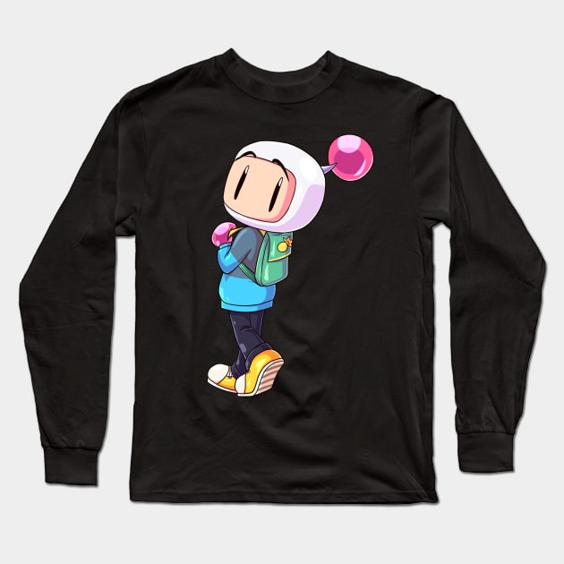 White Bomber Picnic Long Sleeve T-Shirt by SailorBomber